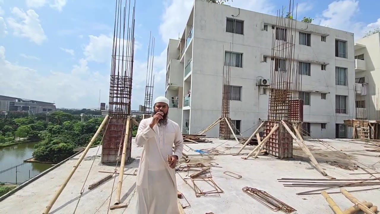 মাত্র ২০ মাসে Dwelling Air Garden (এয়ারপোর্টের সামনে) ৭ম তলার ছাদের কলাম ঢালাই এবং সাটারিং কাজ চলছে
