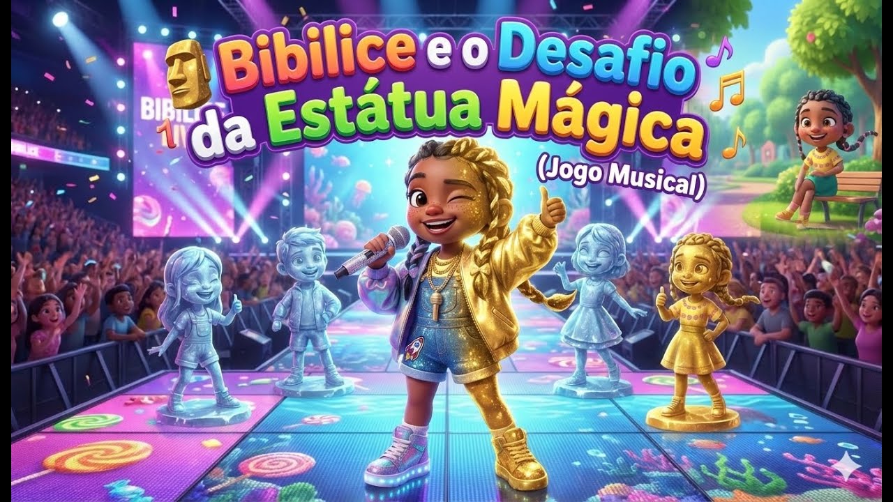 🗿 O CHÃO VIROU GELATINA?! 😱 Bibilice e o Desafio da Estátua Mágica (Jogo Musical 2026)