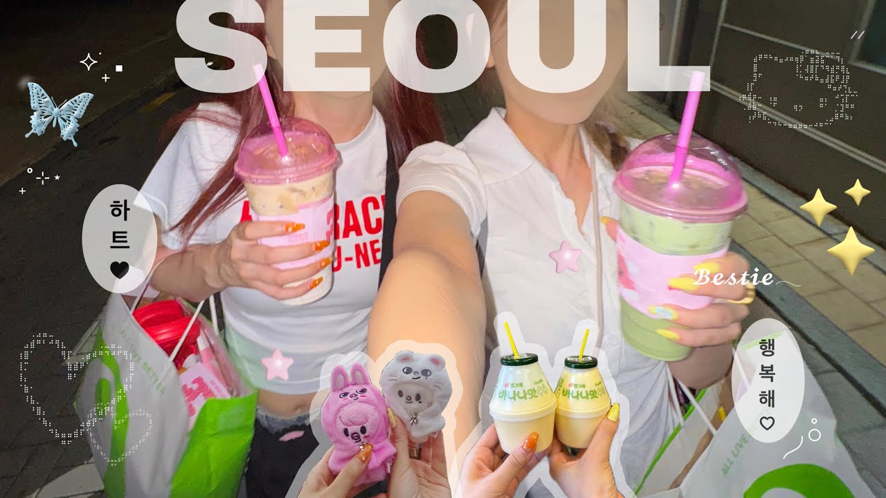 8月のソウル🇰🇷暑さに負けず楽しんだ3日間💖遭遇祭り⁉️珍しく運が良かった旅😙 買い物｜カフェ｜推し活｜グルメetc🩵