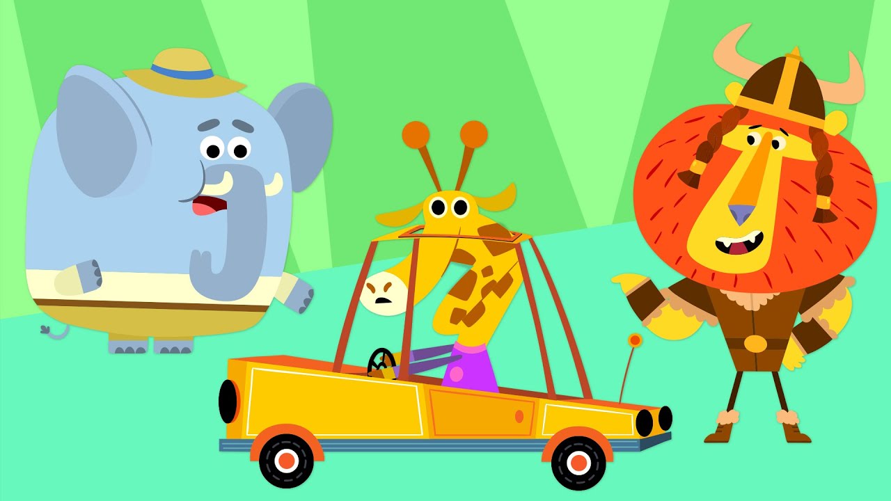 Mr. Lion and Mr. Giraffe's Vehicles Need Repairing | Mr. Monkey, Monkey Mechanic
