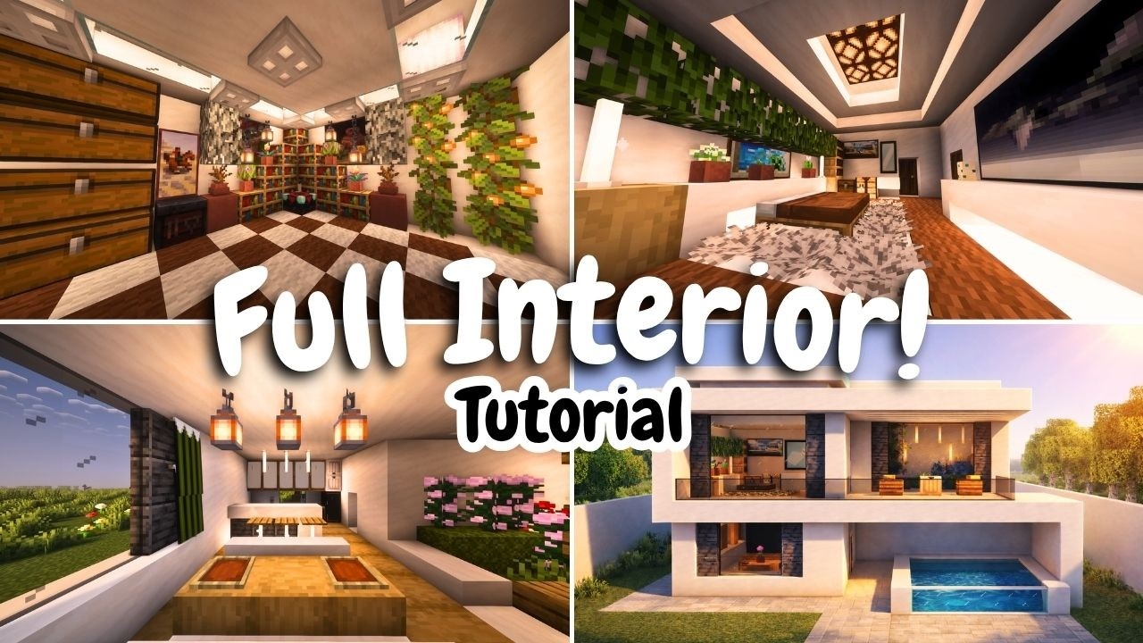 Complete Modern House Interior in 10 Minutes | Minecraft Tutorial