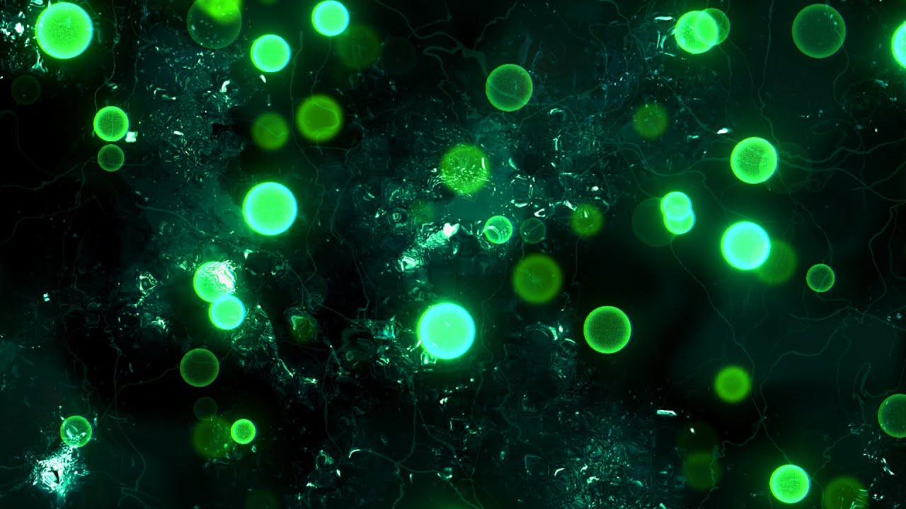 Green Particles and Textures Background video | Footage | Screensaver