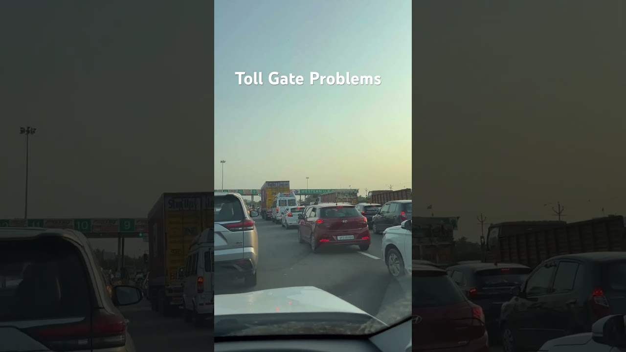 Traffic Jam on Toll Gate #expressway #highway #toll