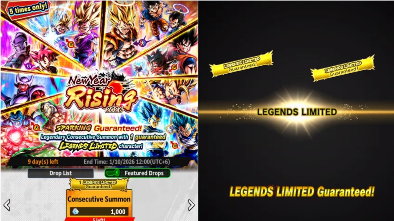 New Year Rising | Legends Limited Guaranteed Banner Summon | Landscape Summon | Dragon Ball Legends 