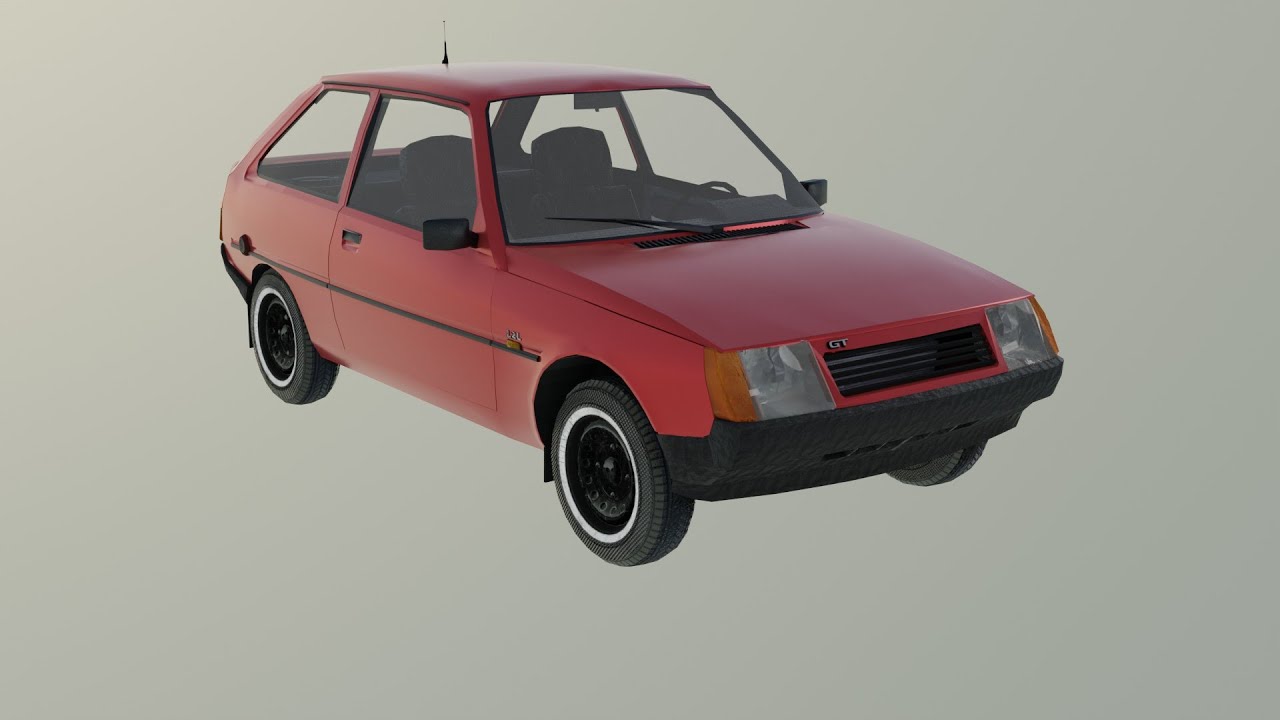 3D Model | Hatch Back Low Poly Car / Game Ready | ShowCase model
