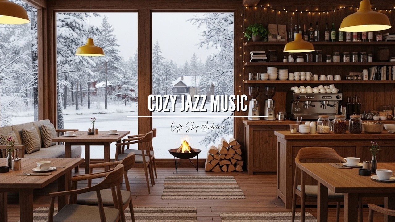 Winter Café Piano Chill ❄️ Gentle Music for Studying, Working, Focusing & Sleeping