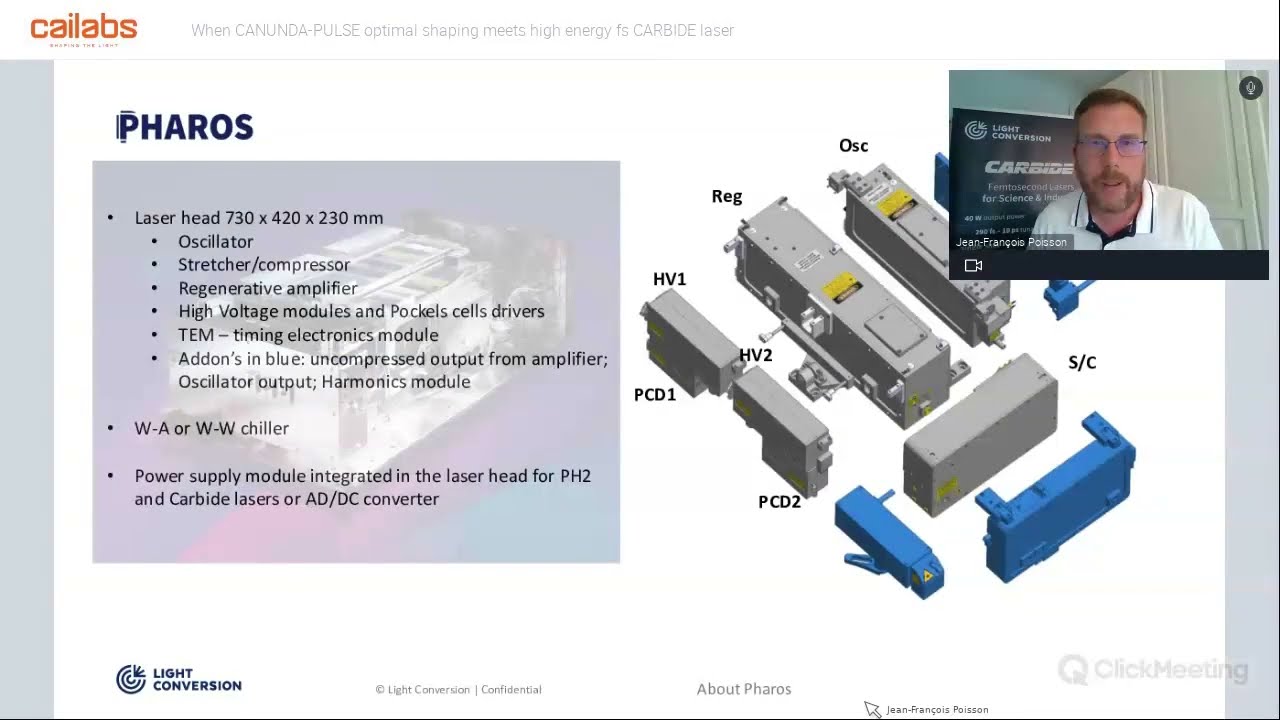 Webinar replay: When CANUNDA-PULSE optimal shaping meets high energy fs CARBIDE laser