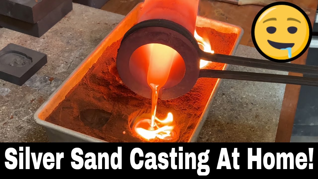 Melting Silver | Pouring Silver | Sand Casting at Home!