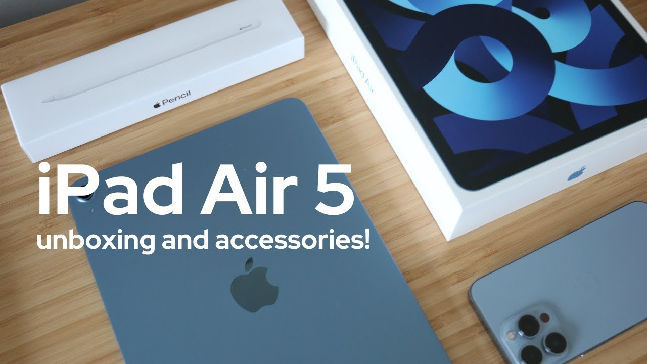  iPad Air 5 in Blue Unboxing & Set Up (+ accessories) 🦋 Relaxing, minimalistic, & aesthetic.
