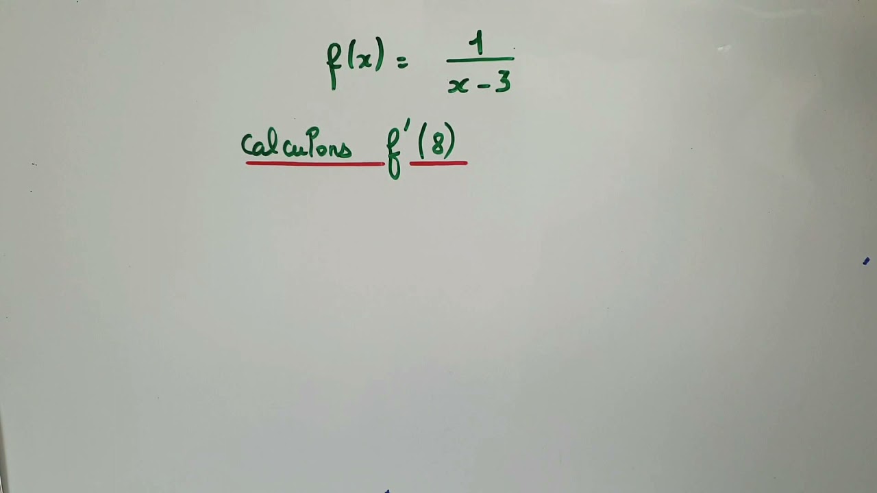 Nombre dérivé et pente de la tangente à une courbe en un point donné - Maths première