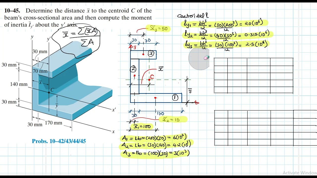 10–45 Moments of Inertia (Chapter 10: Hibbeler Statics) Benam Academy