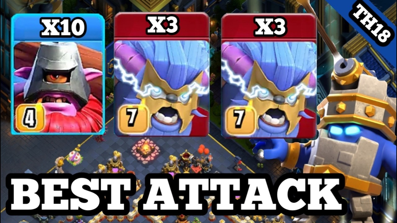 Super yeti thrower attack I best th18 attack strategy coc