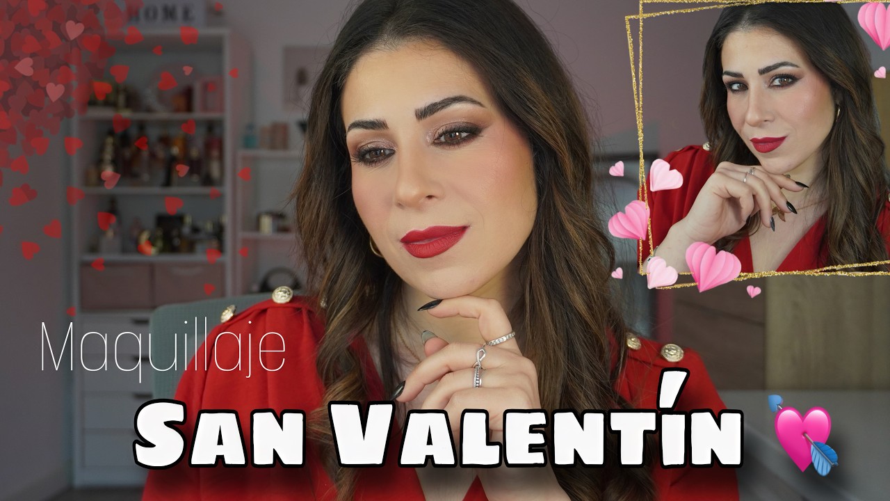 Tutorial Maquillaje 💖SAN VALENTÍN ✨ Ahumado con labios rojos 💋