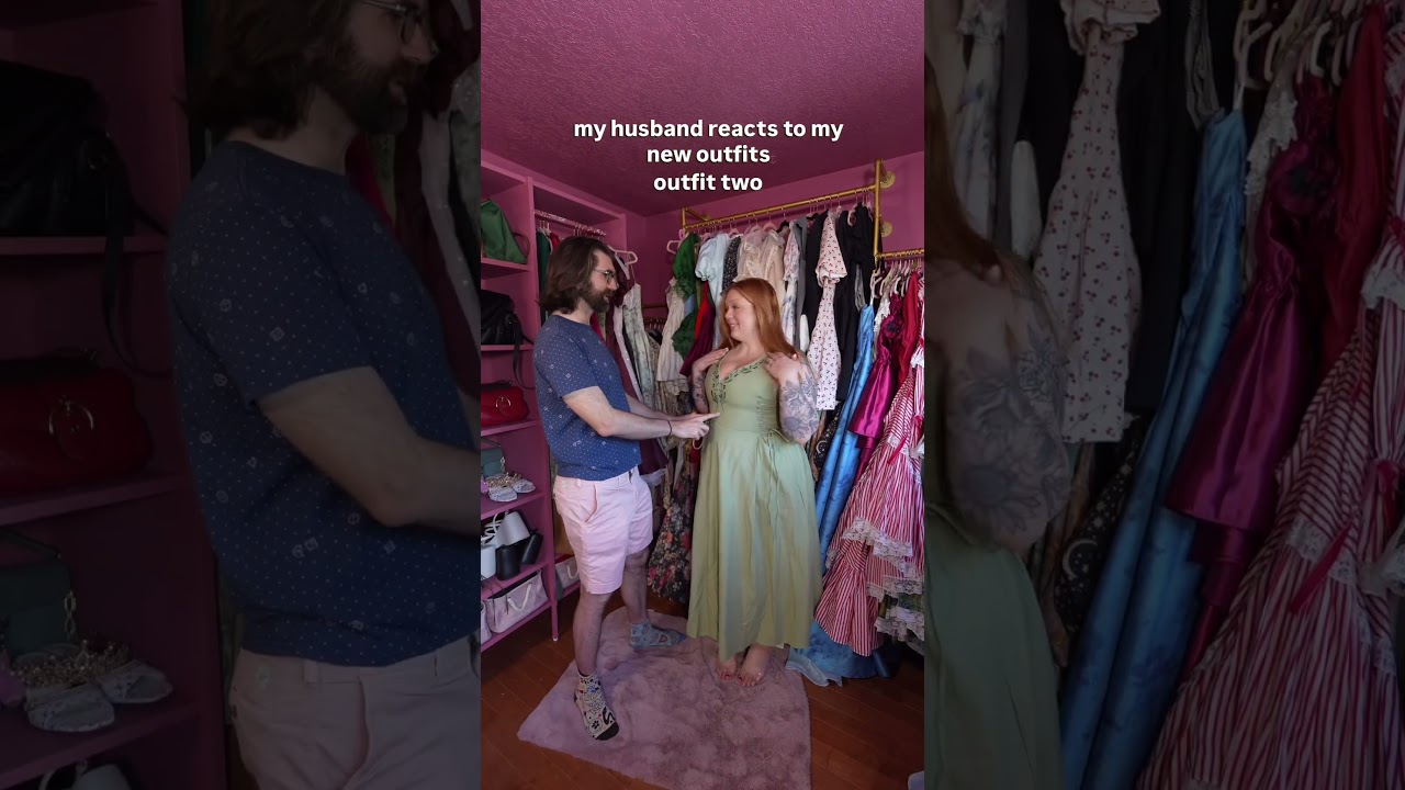 Husband reacts to my new outfits ✨💗