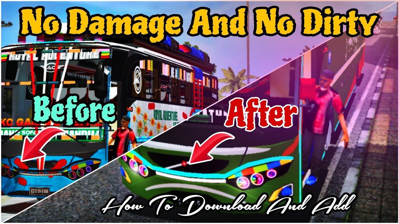 How To Download And Add Do Damage And No Dirty Mod For Bussid V4.4.1 😊 || No Damage And No Dirty Mod