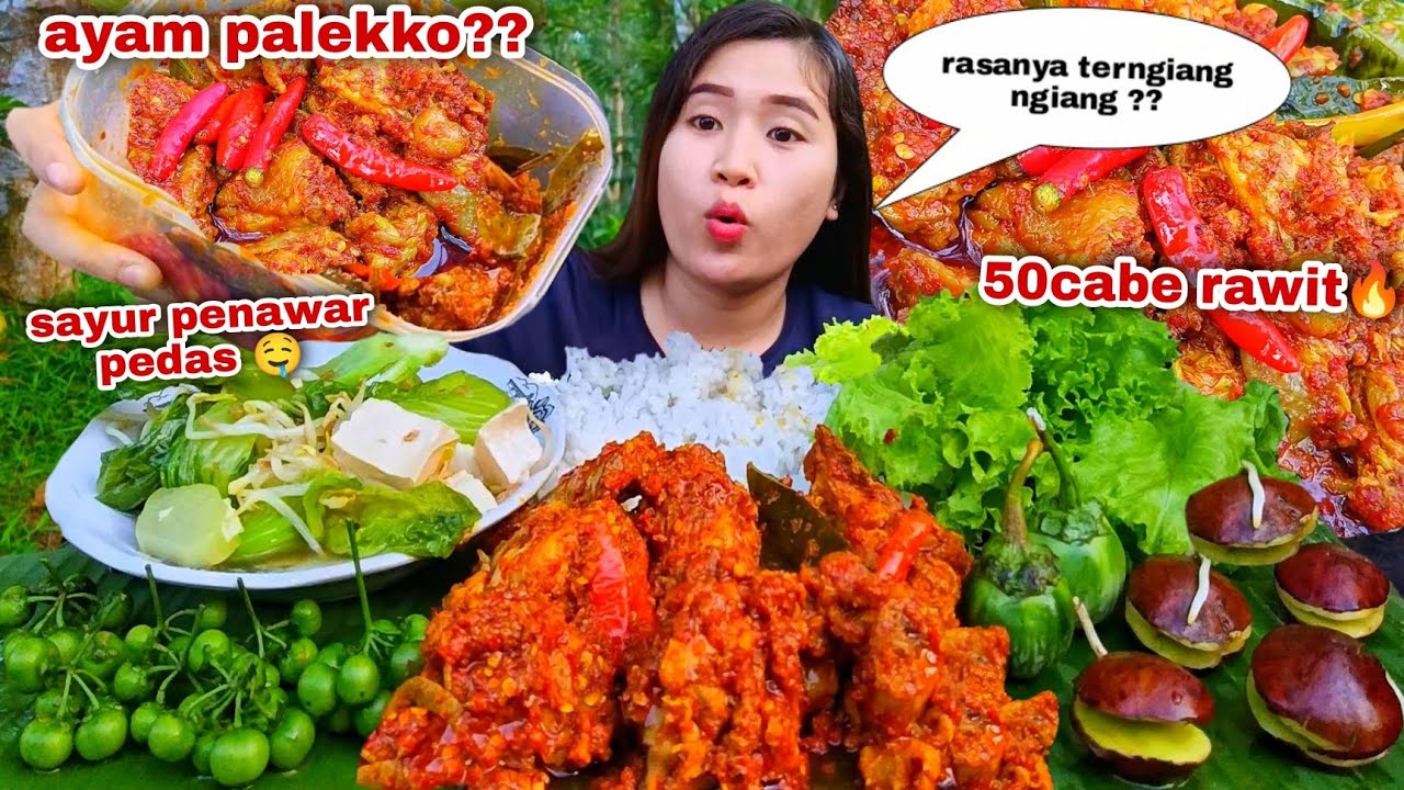 AYAM PALEKKO SAYUR BENING LALAPAN MENTAH JENGKOL TUA LEUNCA TERONG