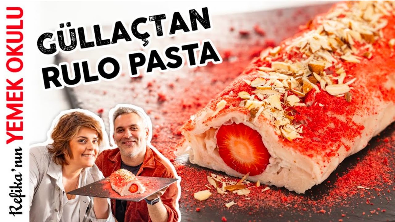 Güllaç'ın En Lezzetli Hali: Çilekli Rulo Pasta | Bayrama En Hızlı Tatlı Tarifi
