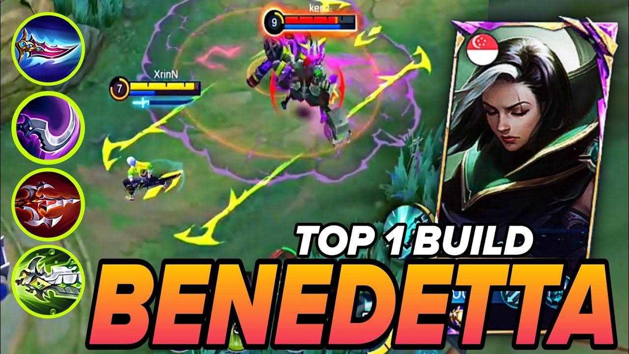 BENEDETTA TOP 1 BUILD 2024 | MOBILE LEGENDS BENEDETTA GAMEPLAY