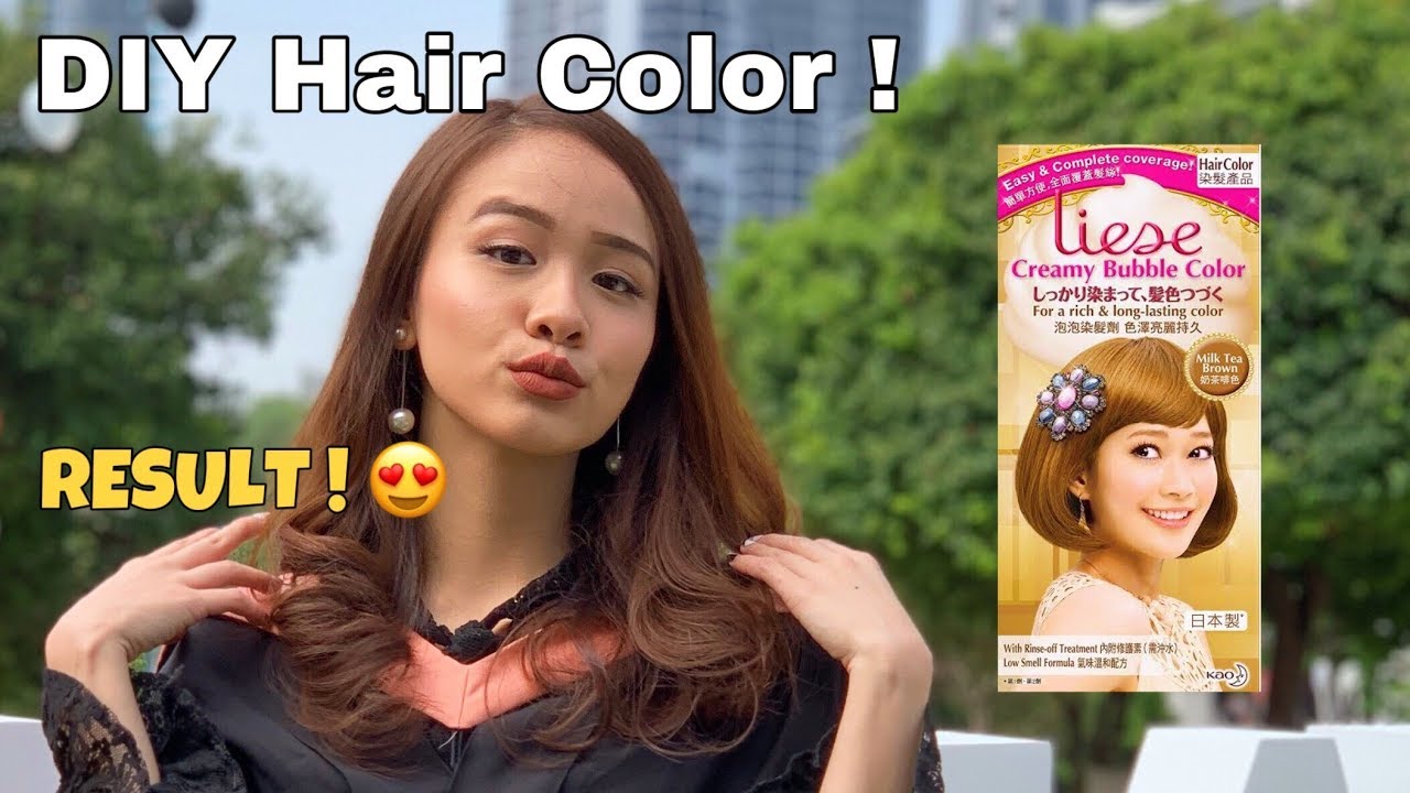 CAT RAMBUT SENDIRI DIRUMAH ! | Liese Bubble Hair Color | Savira Millenita
