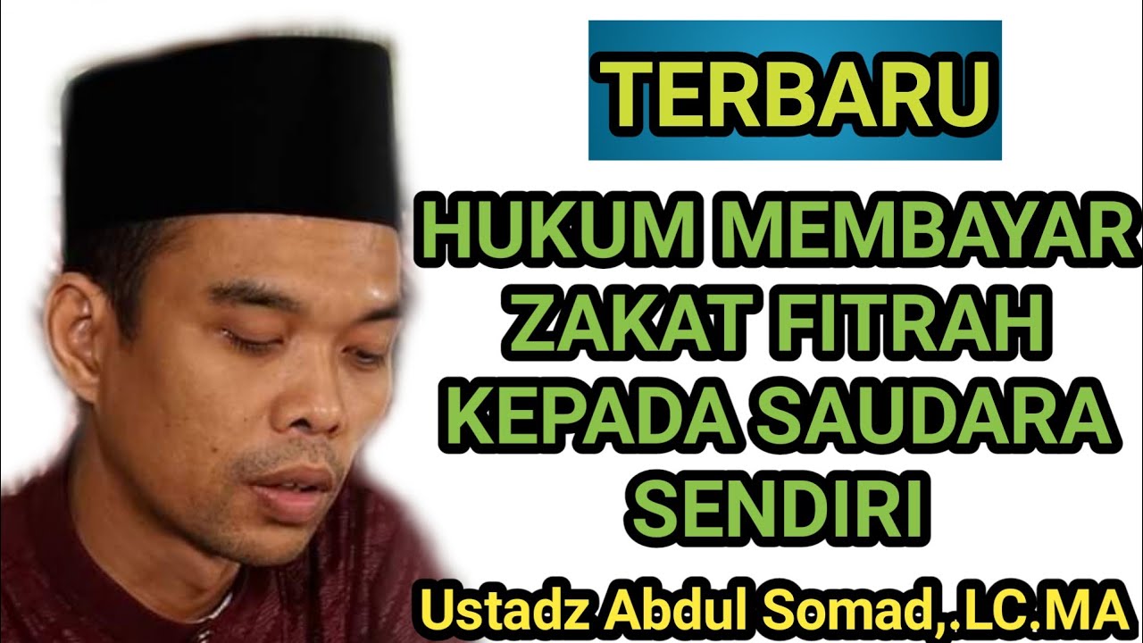 Hukum Membayar Zakat Fitrah Kepada Saudara Sendiri | Ustadz Abdul Somad ~ media dakwah