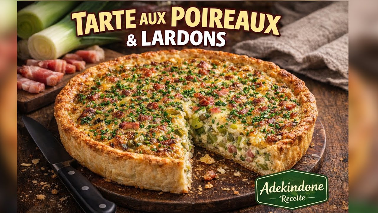 Tarte aux poireaux et lardons #kitchen #cuisine #recette#foryou #duet #food #viral#viralvideo #video