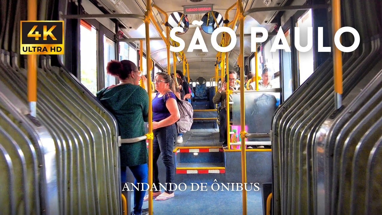 Andando de ÔNIBUS em São Paulo 4K