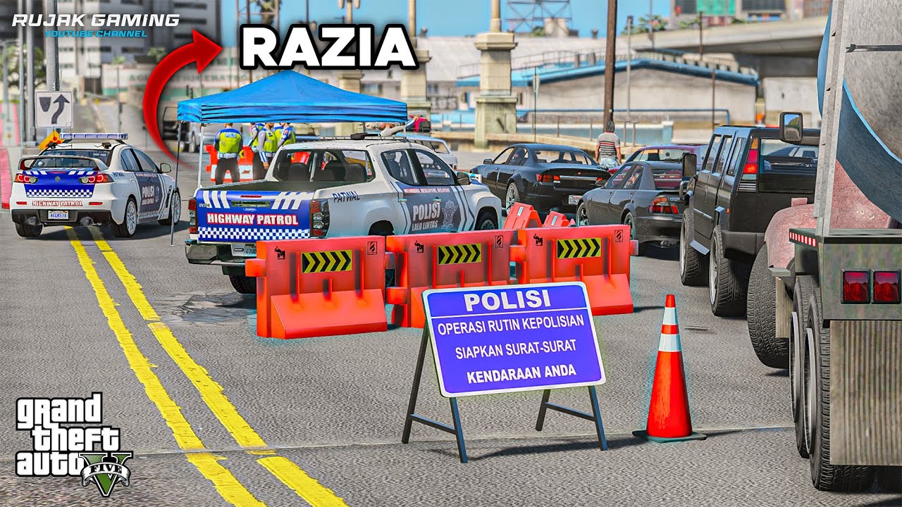 RAZIA KENDARAAN BODONG !! - GTA 5 Mod Polisi Indonesia