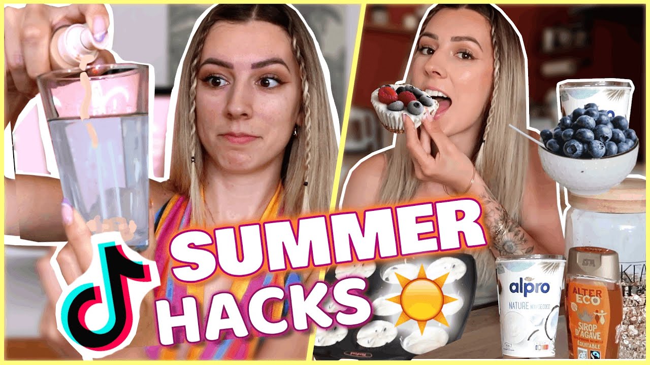 JE TESTE DES ASTUCES TIKTOK POUR L'ÉTÉ 👙☀️ (FOOD, MAKEUP, MODE)