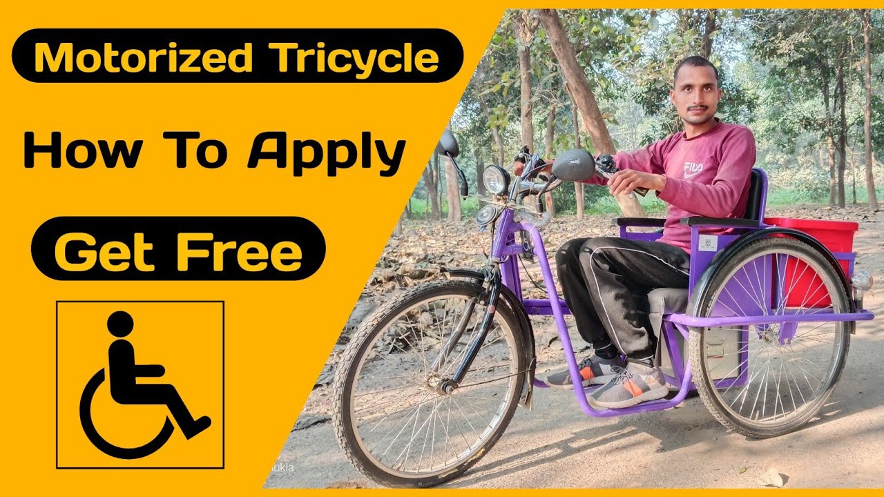 Handicapped motorized Tricycle🦼 online apply 🖥️Spinal Cord Injury दिव्यांग ट्राइसाइकिल🛵