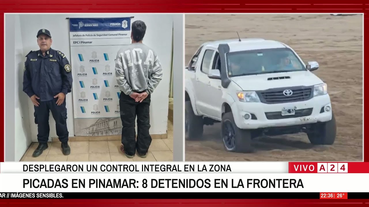 👉 PINAMAR: 8 DETENIDOS POR CARRERAS ILEGALES CON CAMIONETAS Y UTV