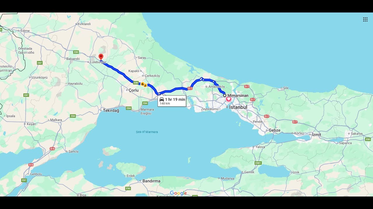 Istanbul Kuzey Marmara - E80 Highway until Luleburgaz...Istanbul Kuzey Marmara - E80 Otoyolu...