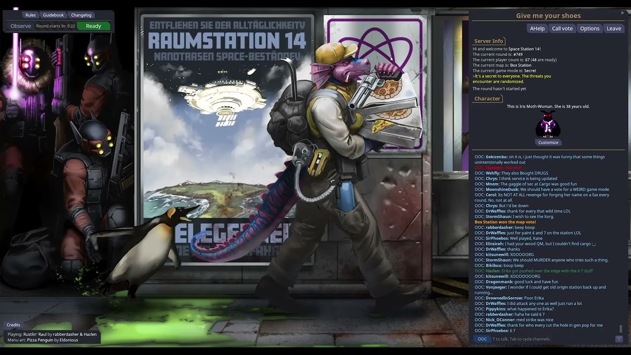 Space Station 14 RD Moth (Twin cat girls and the xorg threat)