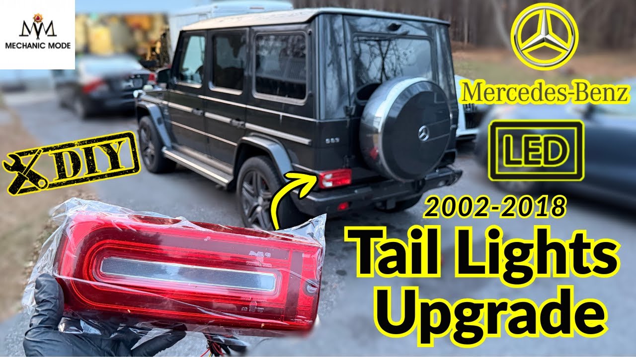 Установка светодиодных задних фонарей на Mercedes-Benz G63 (G65 G550 G500 W463) своими руками (20...