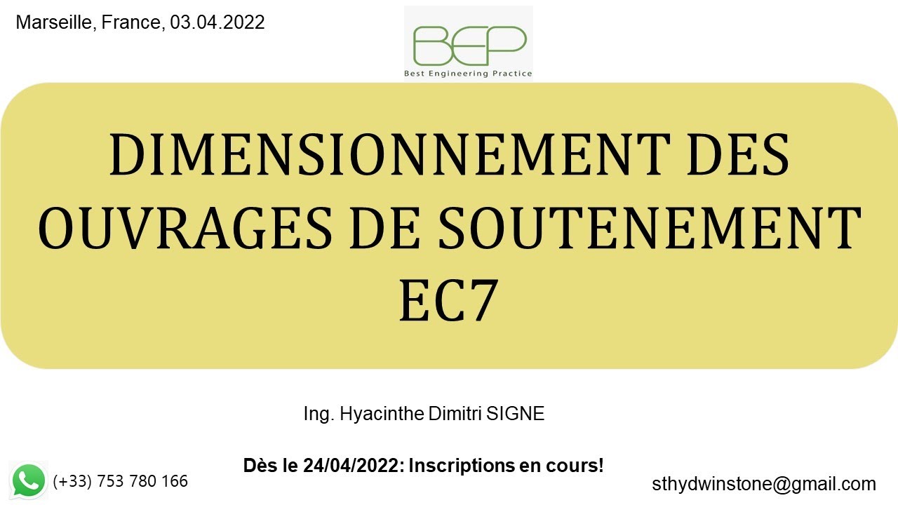 Dimensionnement des ouvrages de soutènement selon l'Eurocode 7