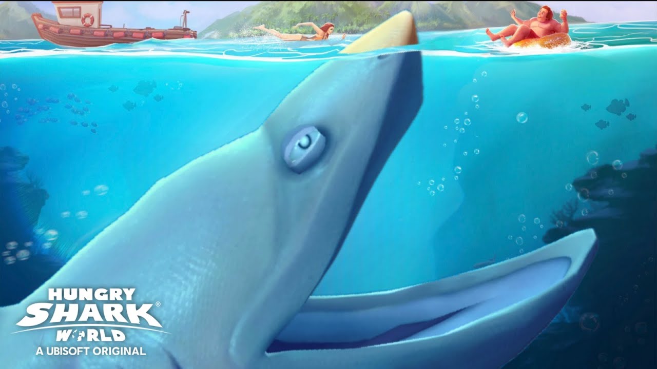 NEW GIANT MONSTER BASKING SHARK UNLOCKED AND GAMEPLAY!  - Hungry Shark World