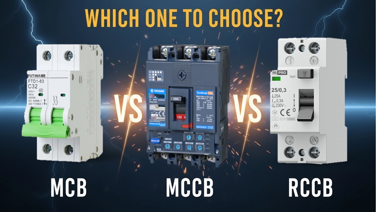 MCB, MCCB и RCCB &mdash; в чём разница? (Простое объяснение)