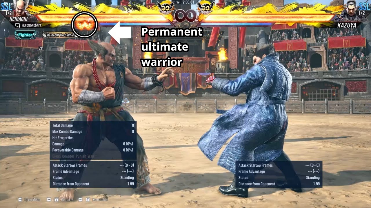 В этой версии Хейхачи постоянно присутствует воинственный инстинкт (Tekken 8).