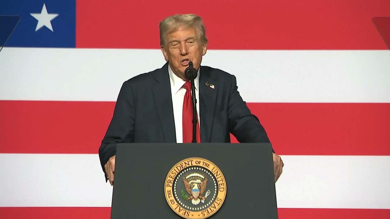 President Trump gives remarks at military installation in Virginia