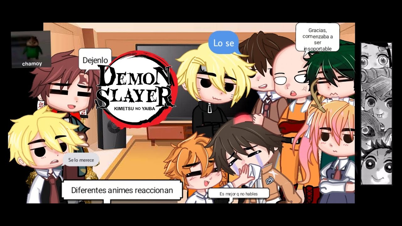 💗Diferentes animes reaccionan a kimetsu no yaiba 😋👍🏼🦅