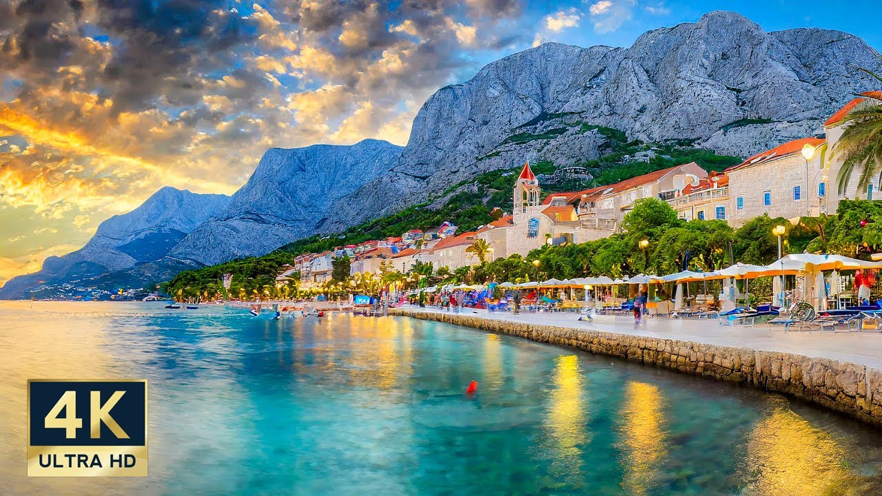 Makarska Riviera Croatia 🇭🇷 4K Bike and Walking Tour 2022