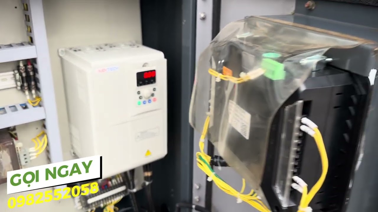 ⚙️ SỬA CHỮA – THAY THẾ BIẾN TẦN MÁY NÉN KHÍ TRỤC VÍT AIRMAN NHẬT BÃI TẠI VÂN LONG