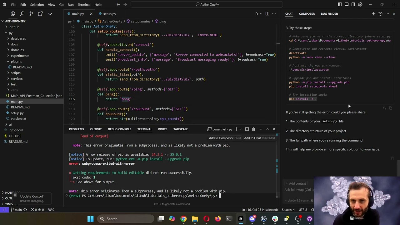 #AetherOnePy 02 tutorial setting up development env