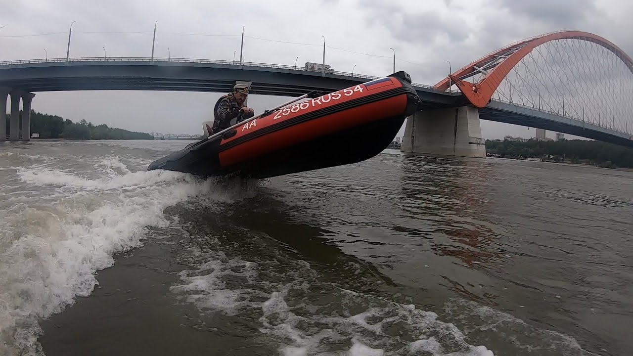 Обзор лодки  РИБ НАВИГАТОР 450R. Тест на воде с мотором HIDEA 40.