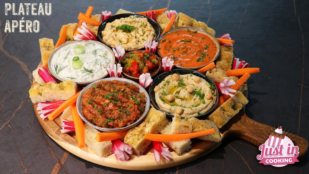 ☼ Recette de Plateau Apéro Dînatoire pour l'été : Mezzés Turcs, Tartinades, Dips… ☼
