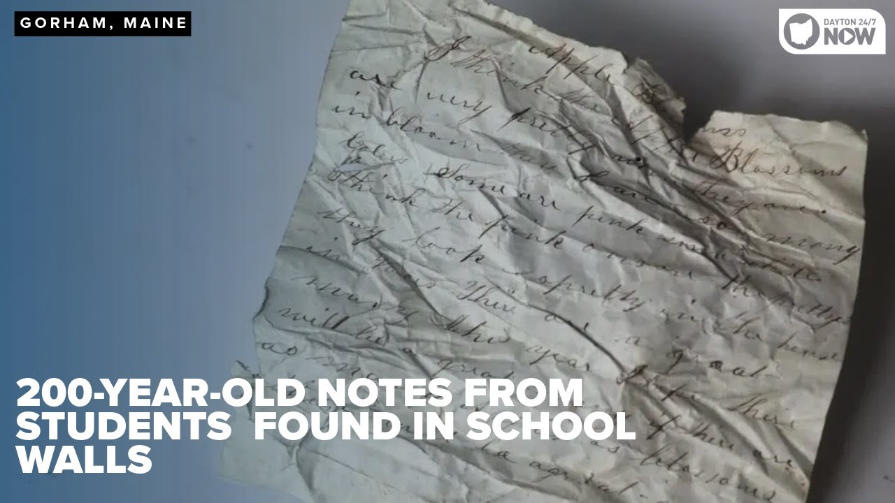 200-year-old notes from students found in school walls