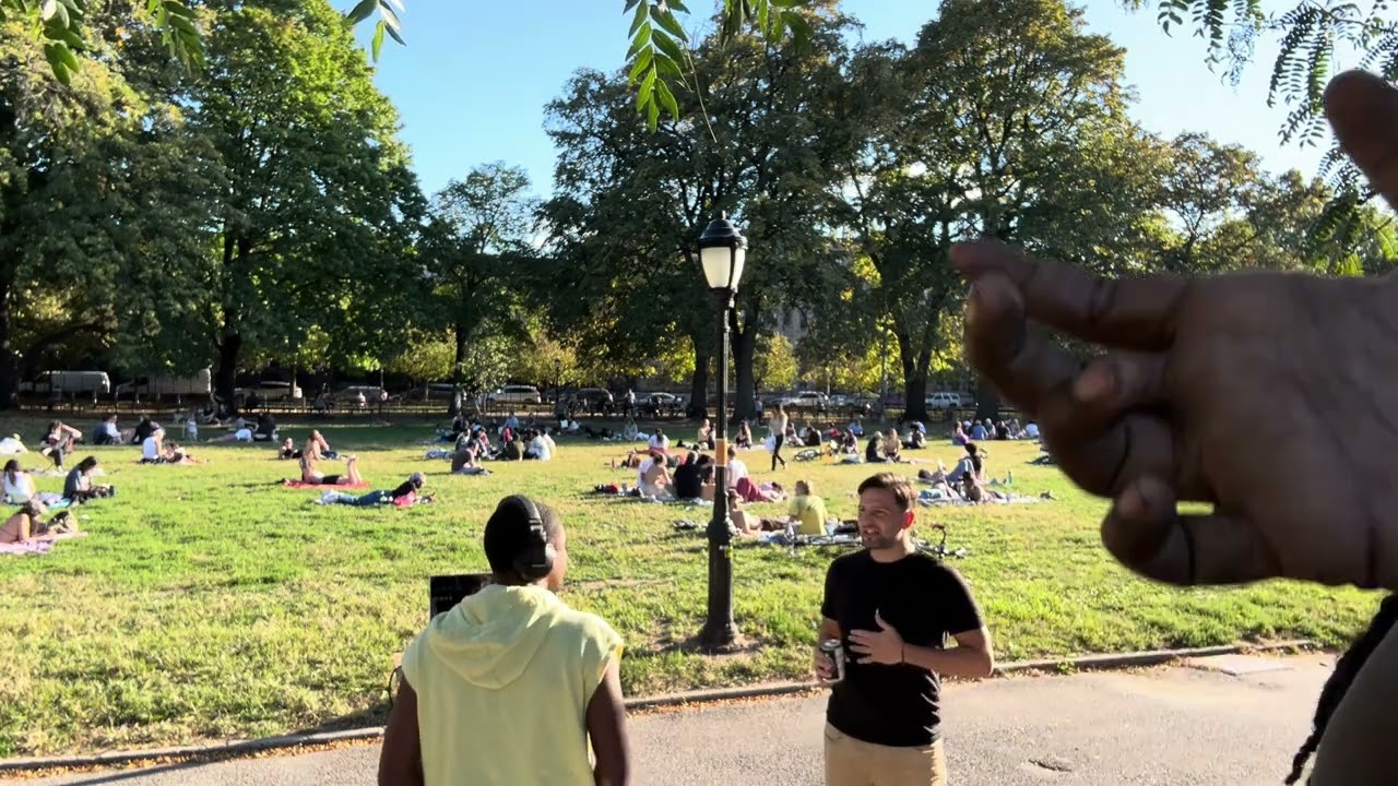 DJing at Herbert Von King park in the Bedford Stuyvesant neighborhood of Brooklyn NY, 10/05/2024