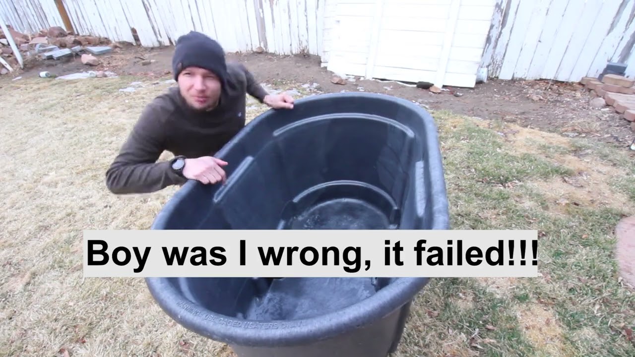 100 Gallon Rubbermaid crack repair - ice plunge - Don't make the same error I made on 1st attempt!