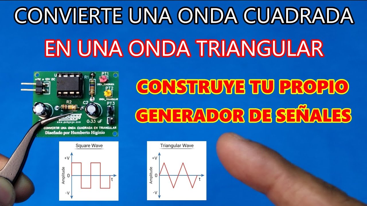 ✅ ELECTRONICA FACIL 👀👉 COMO CONVERTIR UNA ONDA CUADRADA EN UNA ONDA TRIANGULAR CON POCOS COMPONENTES