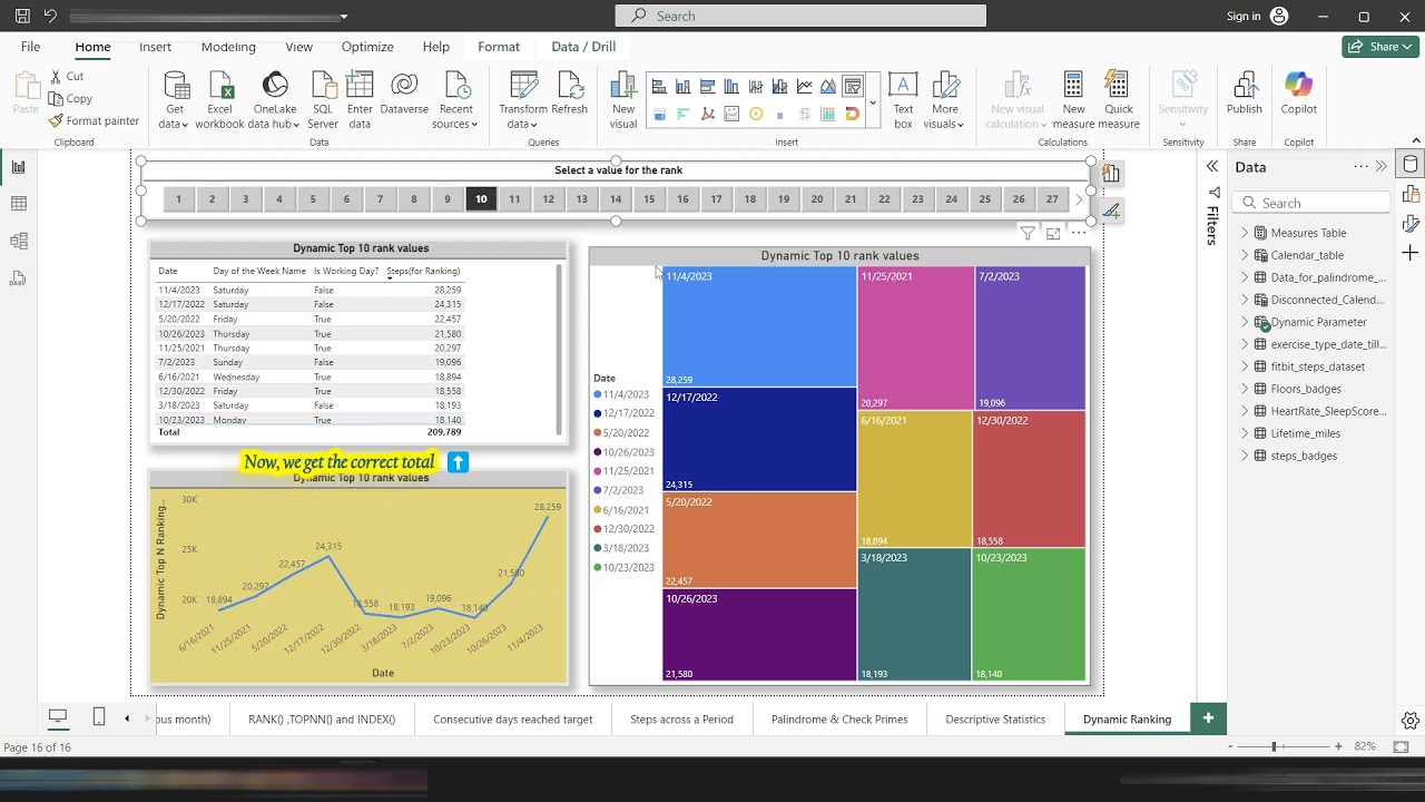 Microsoft Power BI Desktop | Dynamic Ranking Measure | Simple & Easy  Method👍| Interactive Visuals 📈