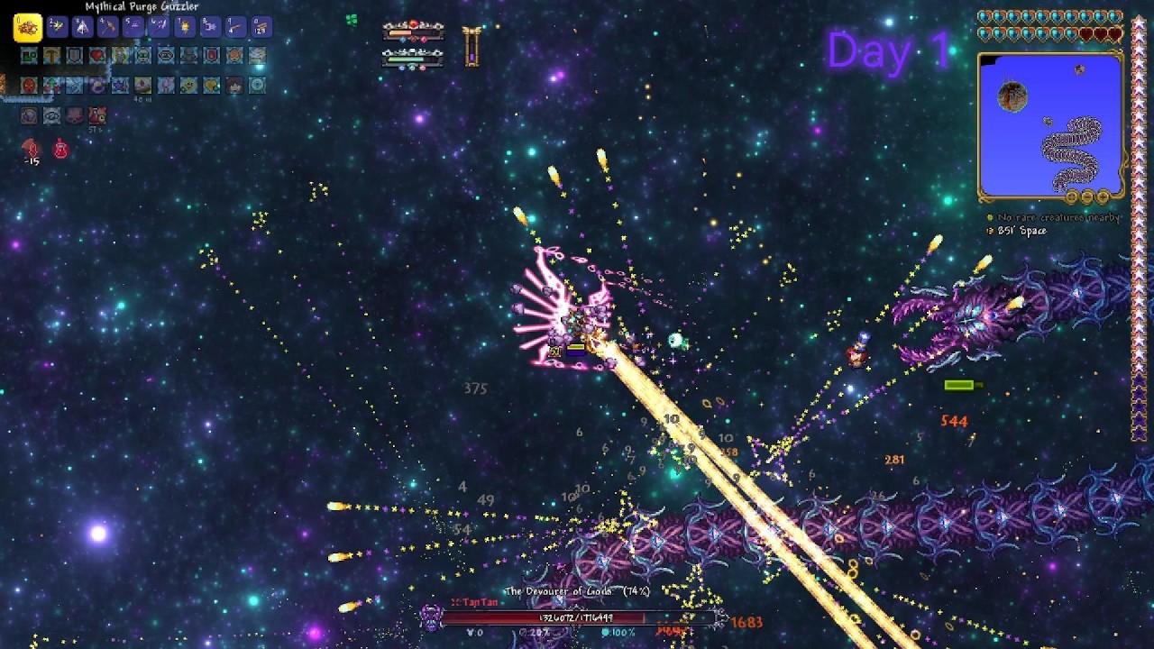 tied to beat the devourer of god (day 1)